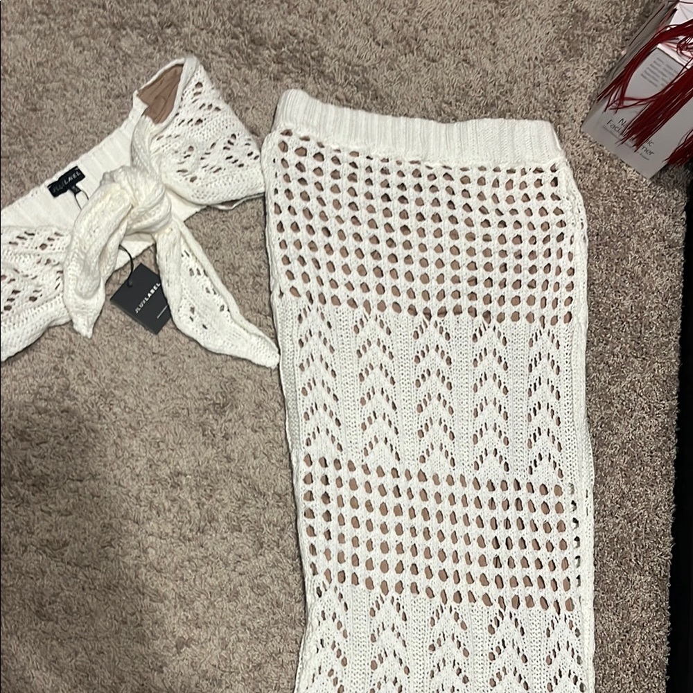 White Knit Skirt
